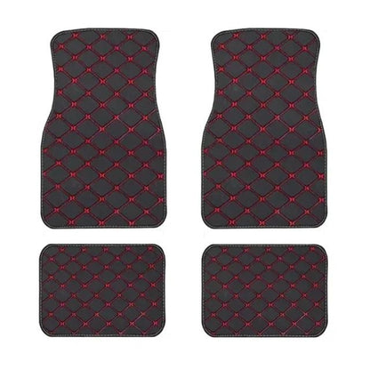 4PCS Universal PU Leather Waterproof Car Floor Mats  AllWeather Auto Foot Pad Protector Carpet For  6