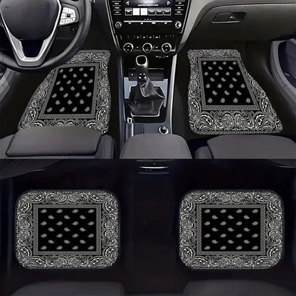 Universal 4Piece NonSlip Car Floor Mats  Easy Clean WearResistant Auto Accessories 1