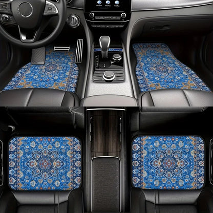Universal 4-Piece Non-Slip Car Floor Mats – Easy Clean, Wear-Resistant Auto Accessories