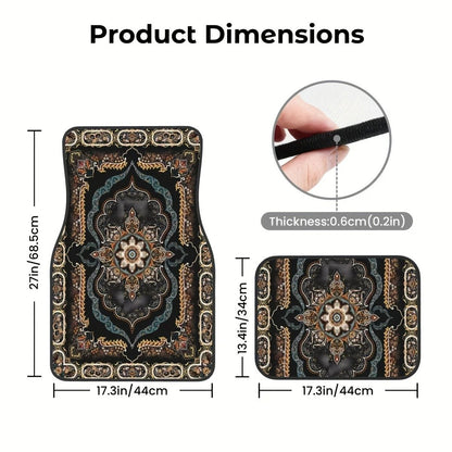 4pcs NonSlip Car Floor Mats  Universal Easy To Clean WearResistant Carpet For Cars  SUVs 4