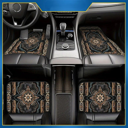 4pcs Non-Slip Car Floor Mats - Universal, Easy to Clean, Wear-Resistant Carpet for Cars & SUVs