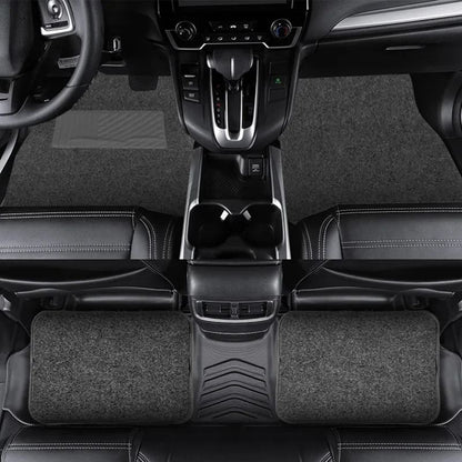 Universal Non-Slip PVC Flocked Car Floor Mats – Durable 4-Piece Set for All Vehicles