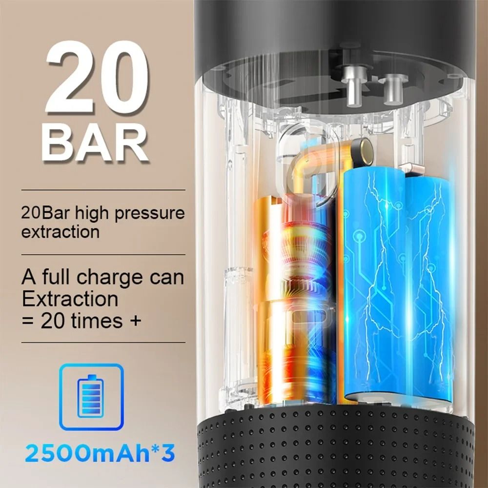 Wireless Electric Portable Espresso Coffee Machine  3in1 Capsule Powder Travel Coffee Maker For Car 2
