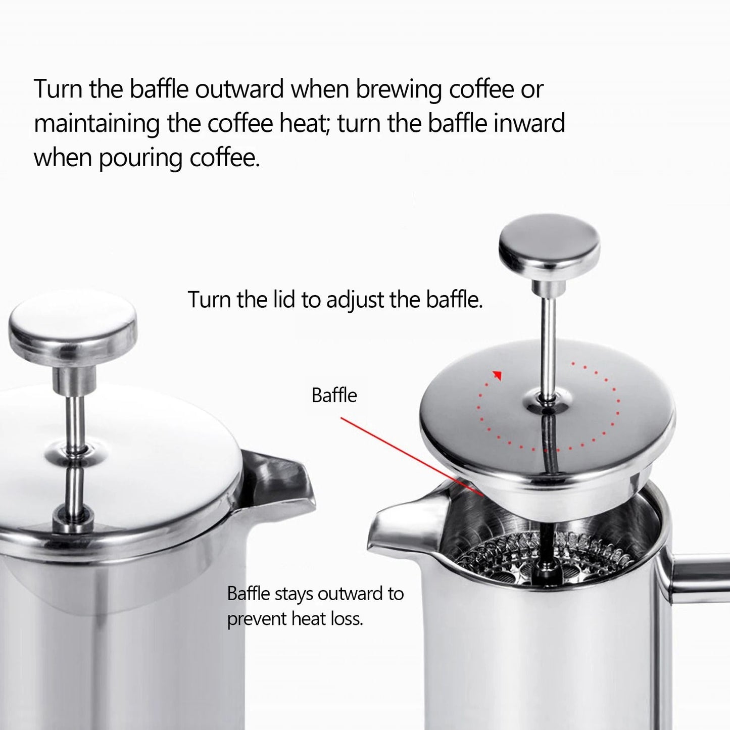 Heat Retaining French Press Coffee Pot