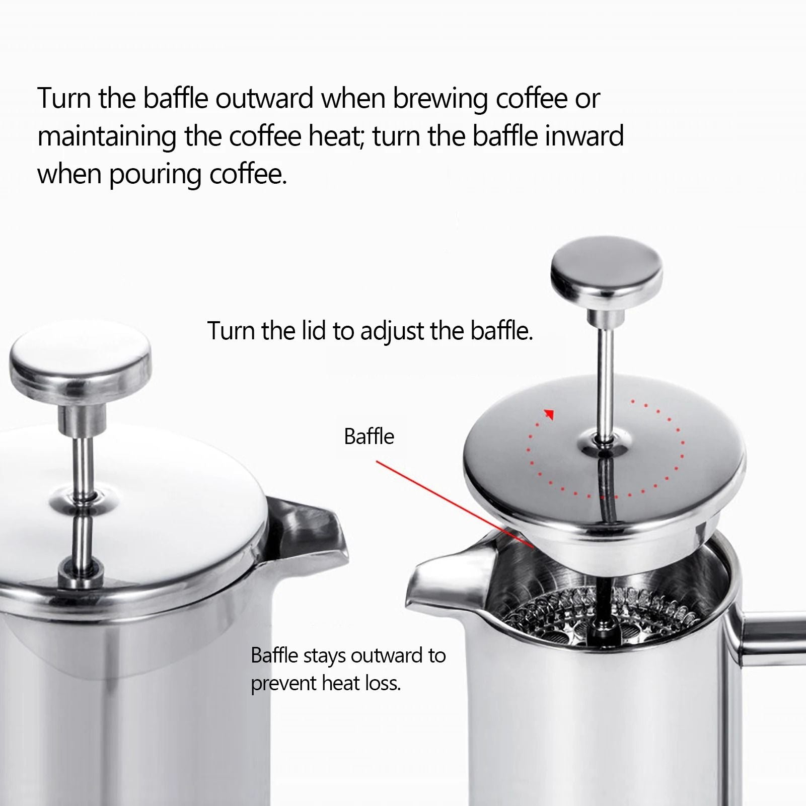 Heat Retaining French Press Coffee Pot