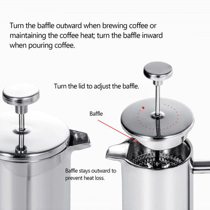 Heat Retaining French Press Coffee Pot