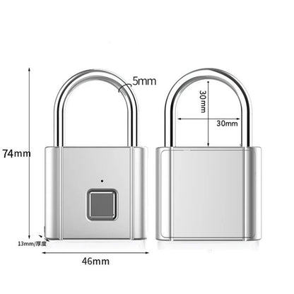 Smart Fingerprint Padlock Waterproof Biometric Keyless  Rechargeable Security Lock 5