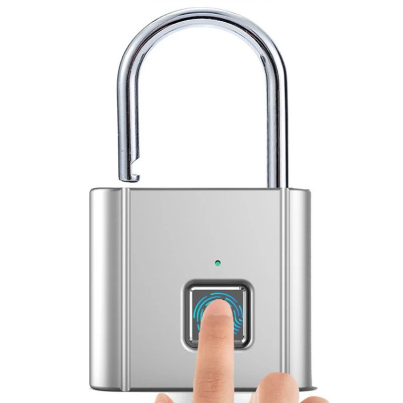 Smart Fingerprint Padlock Waterproof Biometric Keyless  Rechargeable Security Lock 4