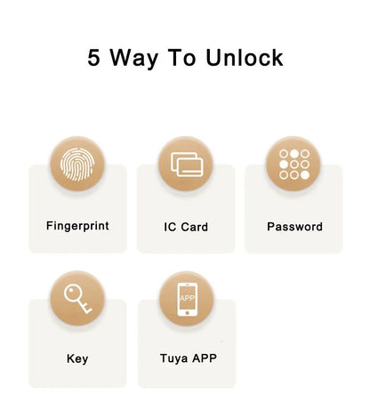 WiFi Remote Control Smart Fingerprint Lock For Indoor Wooden  Metal Doors 10