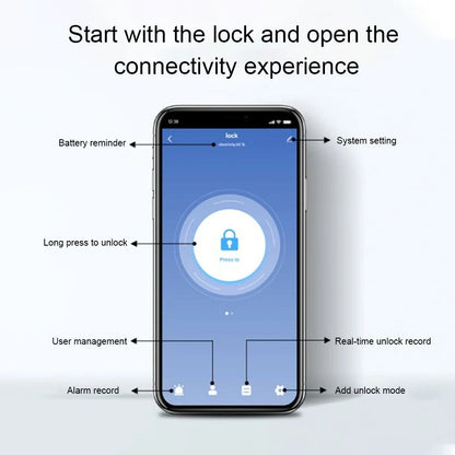 5in1 Smart Door Lock Keyless Entry Biometric Fingerprint  Remote Control Password 10