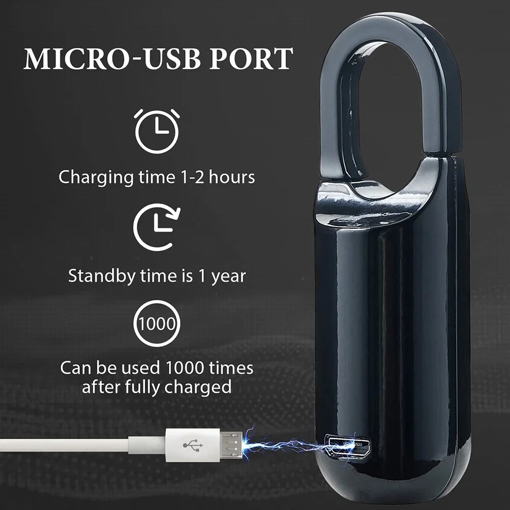 Biometric Fingerprint Padlock Smart Keyless Lock For Gym School Locker Backpack  Travel 1