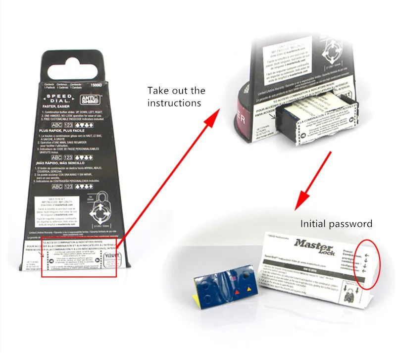 Directional Password Padlock For Gym School Health Club Portable Anti Shim Secure Lock 6