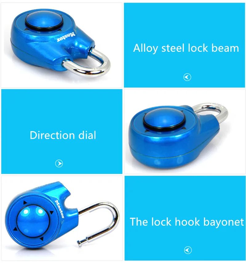 Directional Password Padlock For Gym School Health Club Portable Anti Shim Secure Lock 10