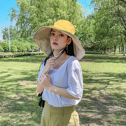 Double Sided Sun Protection Hat Anti UV Protection Beach Hat For Summer 12