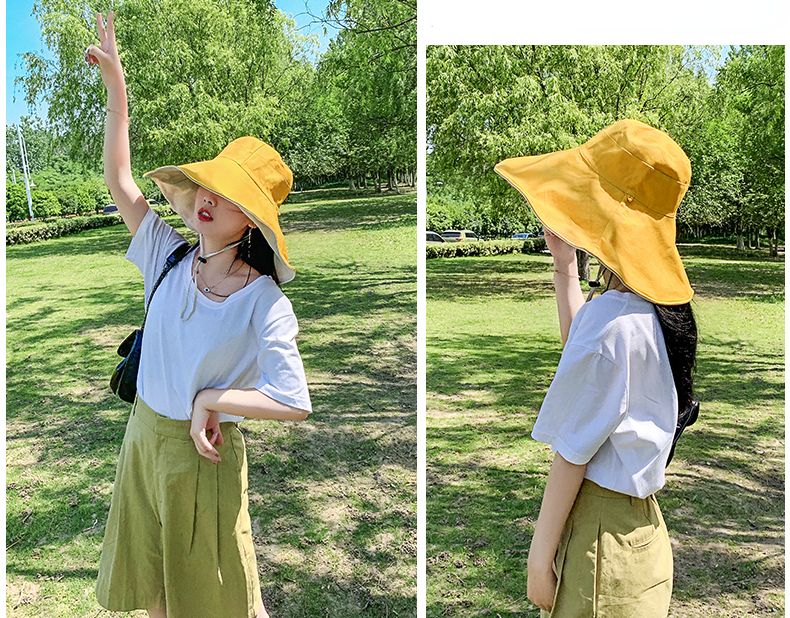 Double Sided Sun Protection Hat Anti UV Protection Beach Hat For Summer 13