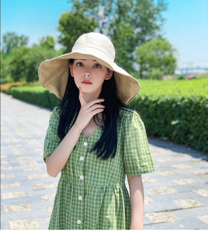 Double Sided Sun Protection Hat Anti UV Protection Beach Hat For Summer 14