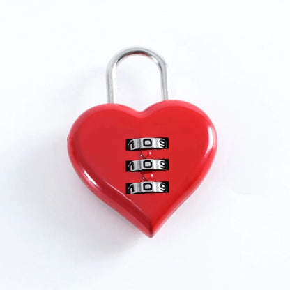 Love Lock Heart Shaped Resettable 3Digit Code Mini Padlock For Bags Diaries And Gifts 10