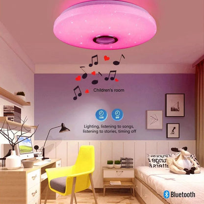 Smart RGB LED Ceiling Light with Bluetooth Speaker  Remote