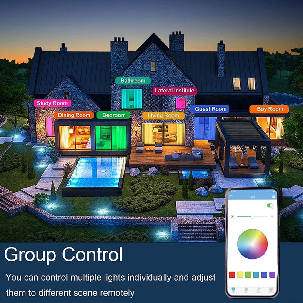 Smart RGB LED Ceiling Light with Bluetooth Speaker  Remote