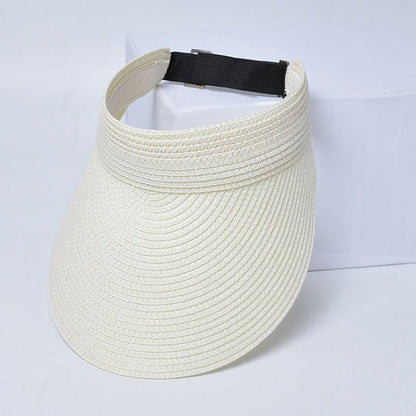 Fashionable Beach Sun Hat Womens Sun Protection Straw Visor