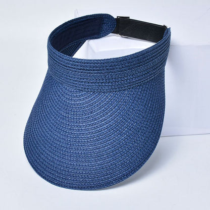 Fashionable Beach Sun Hat Womens Sun Protection Straw Visor
