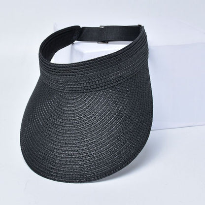 Fashionable Beach Sun Hat Womens Sun Protection Straw Visor