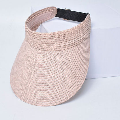 Fashionable Beach Sun Hat Womens Sun Protection Straw Visor