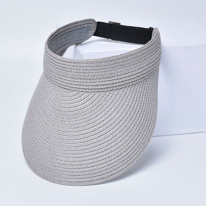 Fashionable Beach Sun Hat Womens Sun Protection Straw Visor