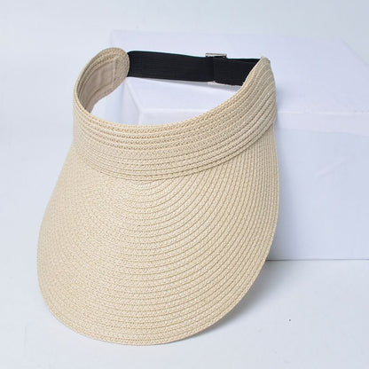 Fashionable Beach Sun Hat Womens Sun Protection Straw Visor