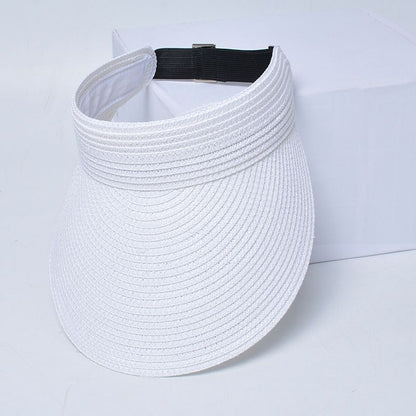 Fashionable Beach Sun Hat Womens Sun Protection Straw Visor