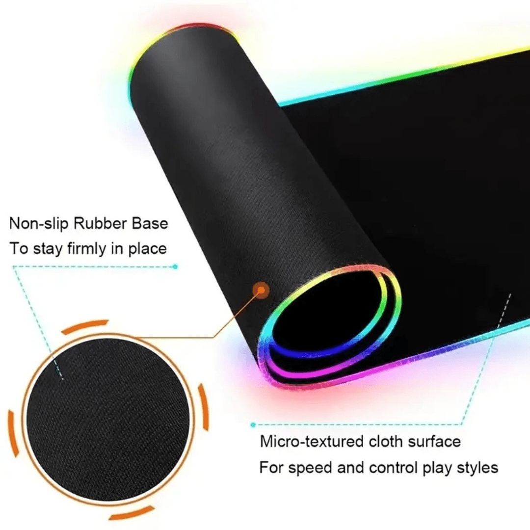 Large RGB Gaming Mouse Pad  Extended Soft Keyboard Mat 5