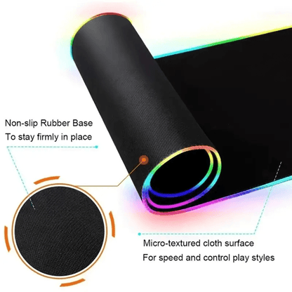 Large RGB Gaming Mouse Pad  Extended Soft Keyboard Mat 5