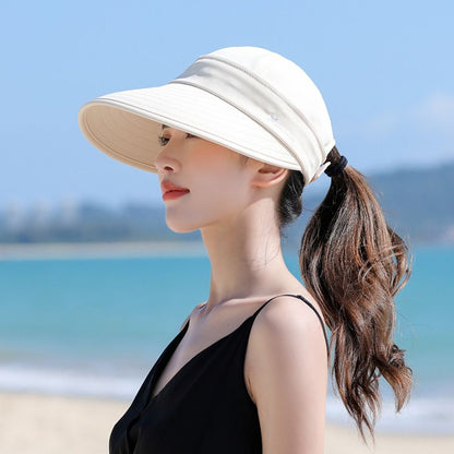 Wide Brim UV Protection Sun Hat Foldable Summer Sun Hat with Adjustable Fit for Women