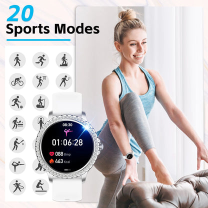Womens Smartwatch with Heart Rate  Sleep Monitor Fitness Tracker Pedometer for Android  iPhone 7