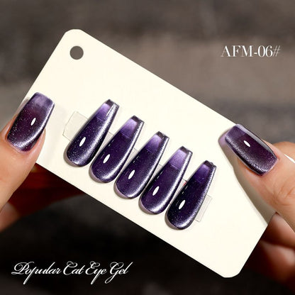 Gel Nail Polish  Red Cat Eye Nail Varnish Gel For Professional  Home Manicures 14