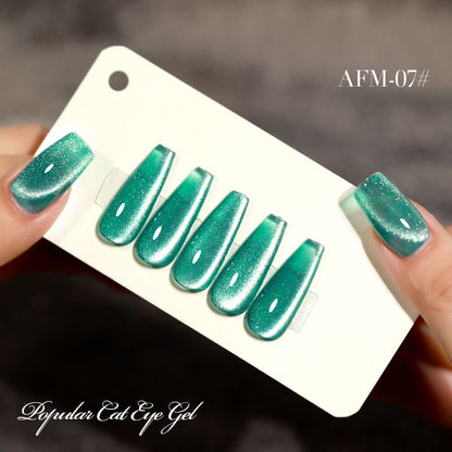 Gel Nail Polish  Red Cat Eye Nail Varnish Gel For Professional  Home Manicures 15