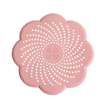 Flower Shape Silicone Floor Drain Cover AntiBlocking Mesh Sink Strainer  Hair Catcher 5