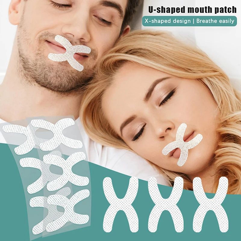 XShape Mouth Tape Stop Snoring Nose Patch  Good Sleeping Aid Mouth Guard Device 4