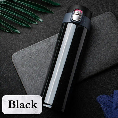 Stainless Steel Thermos Bottle with Bouncing Cover Insulated Travel Water Bottle for Gifts Business