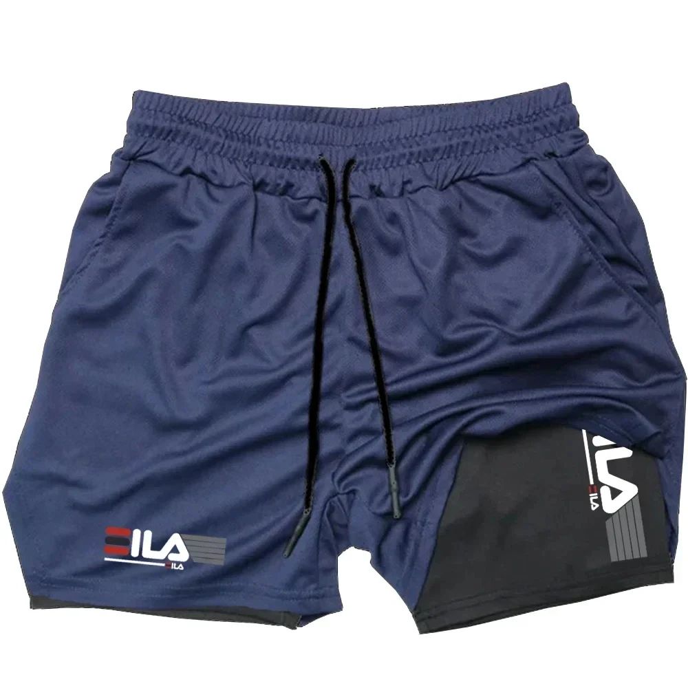 DoubleLayer Men Sportswear Shorts Casual Breathable and Quick Drying for Running  Swimming