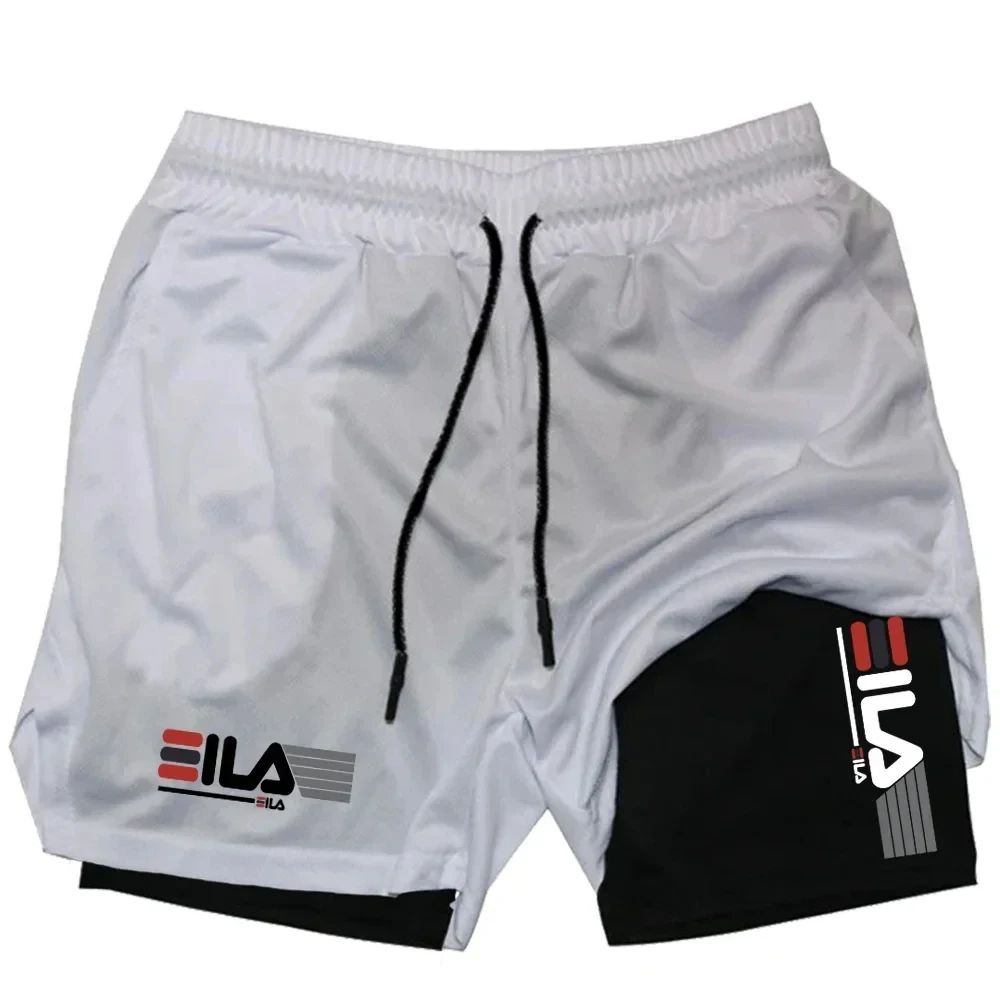 DoubleLayer Men Sportswear Shorts Casual Breathable and Quick Drying for Running  Swimming