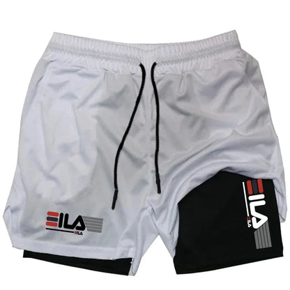 DoubleLayer Men Sportswear Shorts Casual Breathable and Quick Drying for Running  Swimming