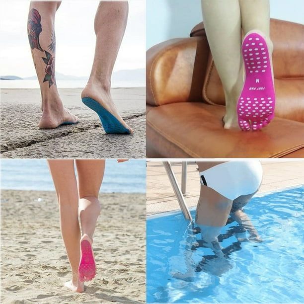 NonSlip Beach Invisible Foot Stickers Waterproof  Flexible Sticky Pads For Feet Perfect For Beach A 7