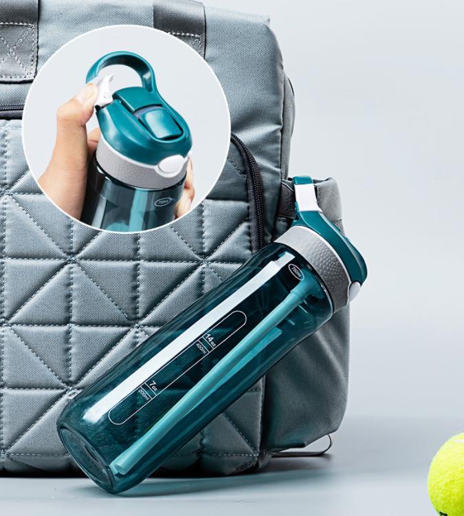 Tritan Material Water Bottle with Straw Eco-Friendly, Durable Gym & Outdoor Sport Shaker Drink Bottle