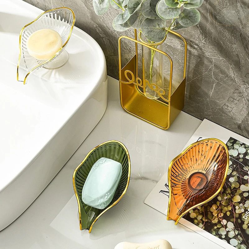 Creative NonSlip Soap Holder With Suction Cup Drain Stylish Shower Soap Container 4
