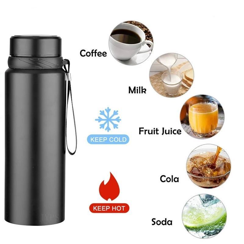 Stainless Steel Thermal Water Bottle Large Capacity Vacuum Flask for Hot  Cold Drinks Portable Ins