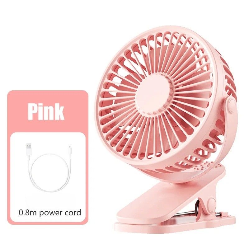 USB Rechargeable ClipOn Mini Desk Fan With 360 Rotation 6