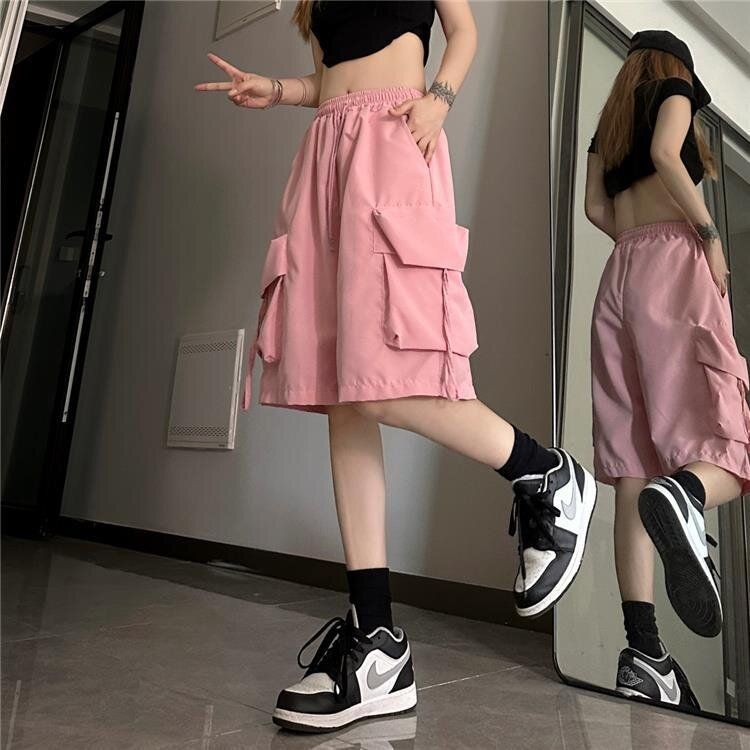 Quick-Drying Sports Shorts for Women, Summer Wide-Leg Casual Overalls with Five Points Style