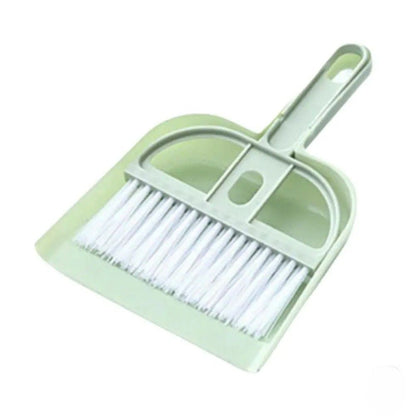Mini brush and pan set for desk cleaning