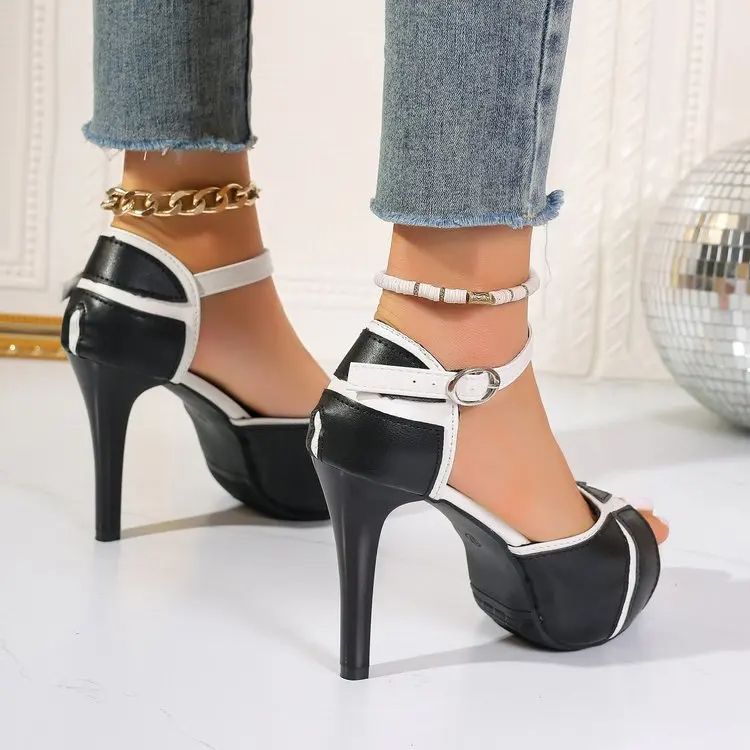 Sexy Platform Wedge Sandals High Heels Fish Mouth Shoes for Outdoor  Dress Occasions 123